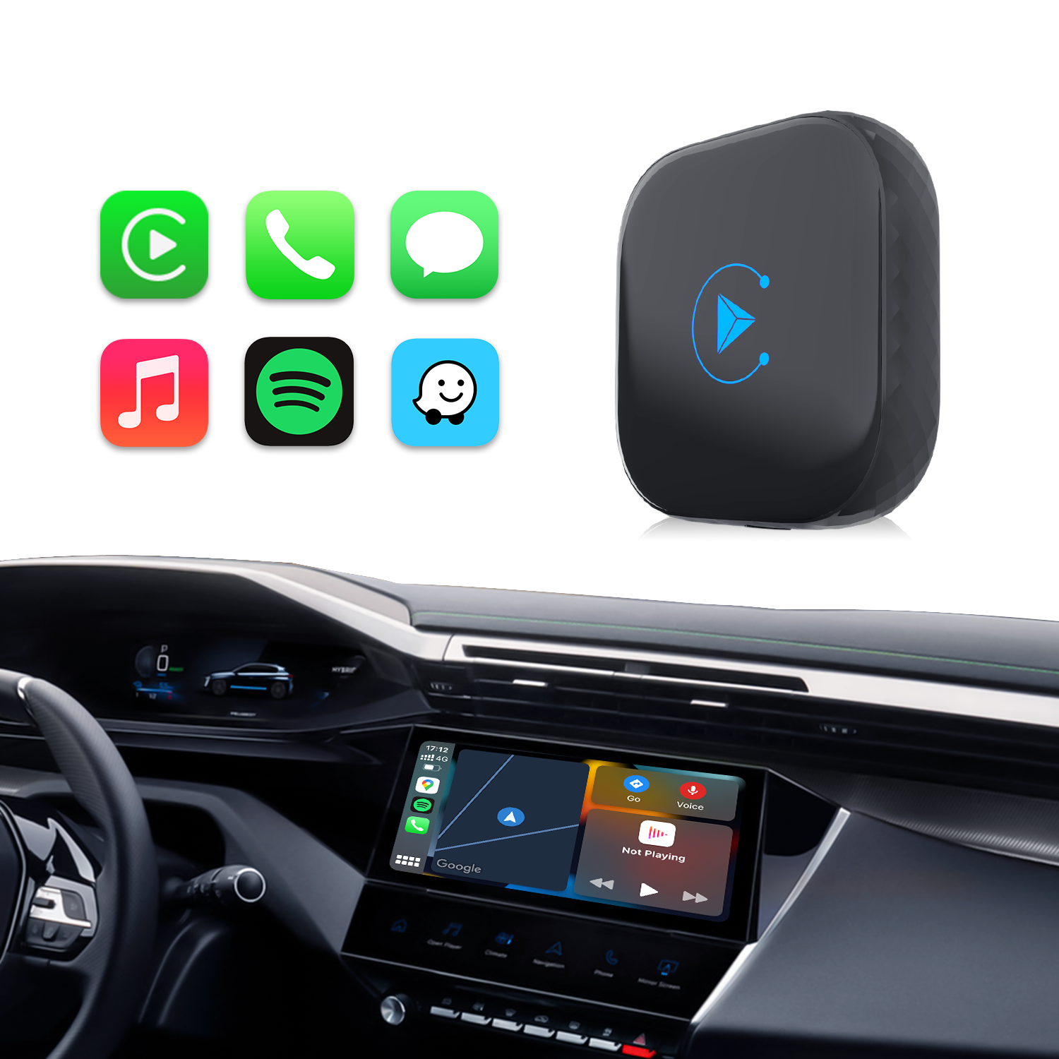 🔥6-Hour Flash Sale—Don't Miss Out! OTTOMOTION Wireless CarPlay / Android Auto Wireless 2 in 1 Adapter