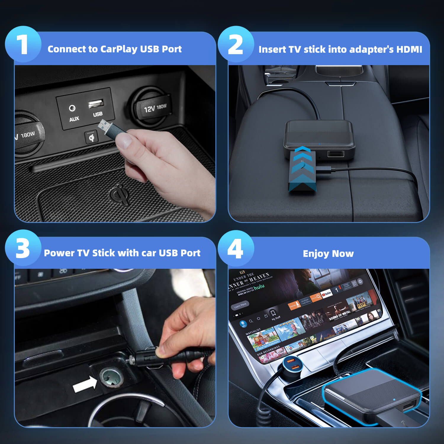 Car TV Mate - Convertisseur TV de voiture pour Fire TV Stick