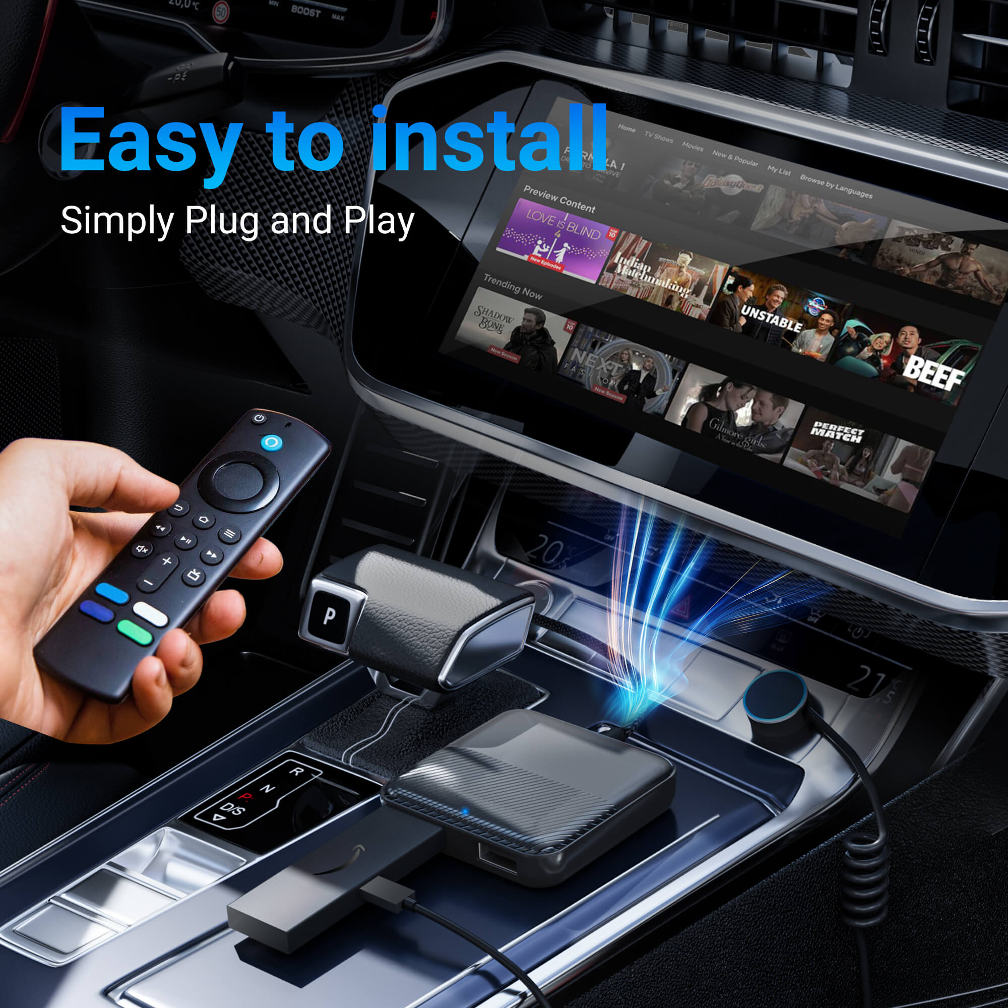 Car TV Mate - Convertisseur TV de voiture pour Fire TV Stick