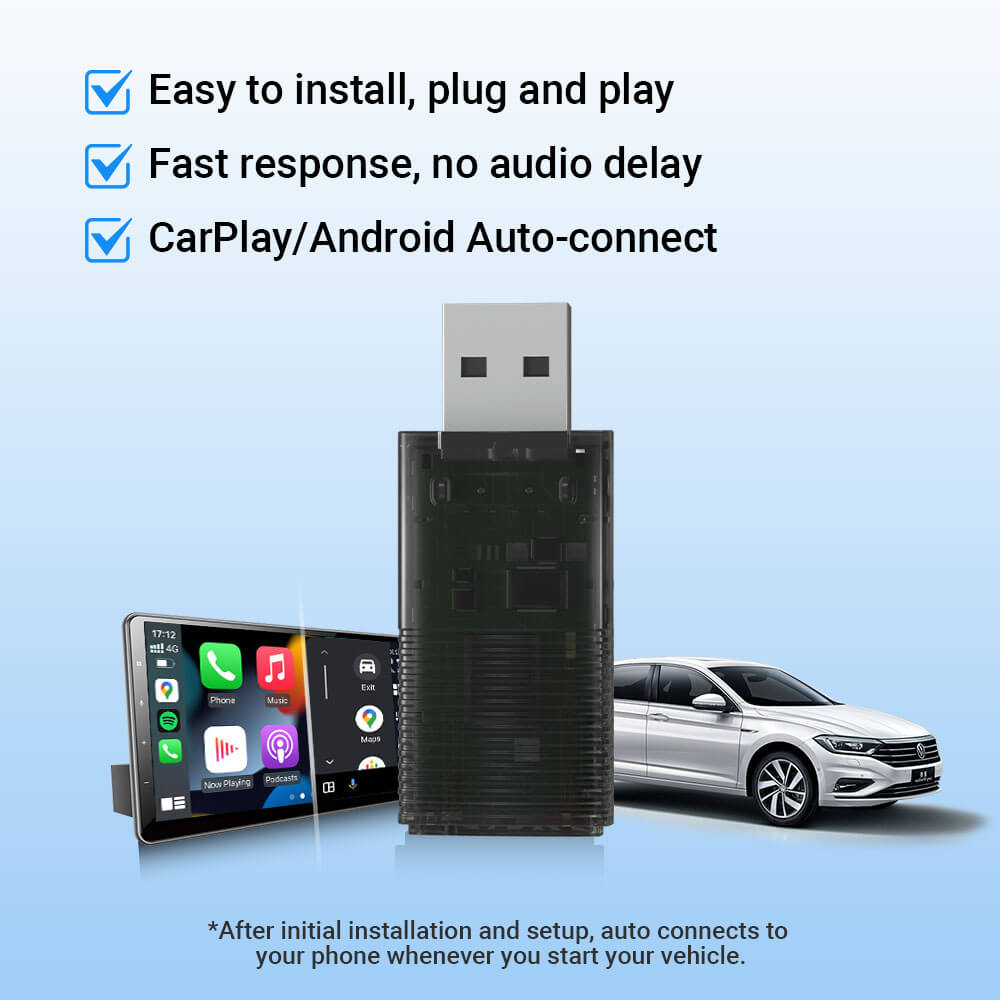 Mini adattatore wireless CarPlay/Android Auto 2 in 1