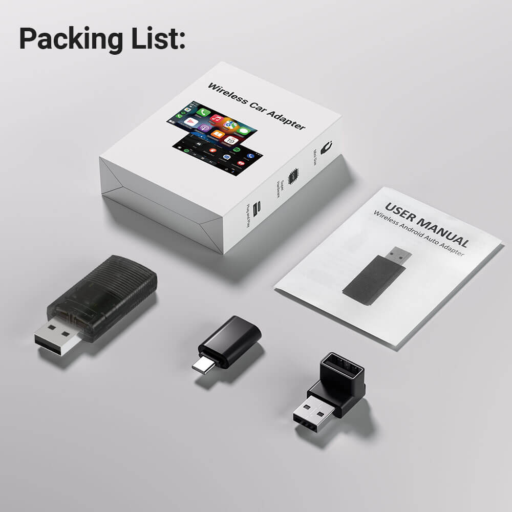 Mini adaptateur sans fil CarPlay/Android Auto 2 en 1