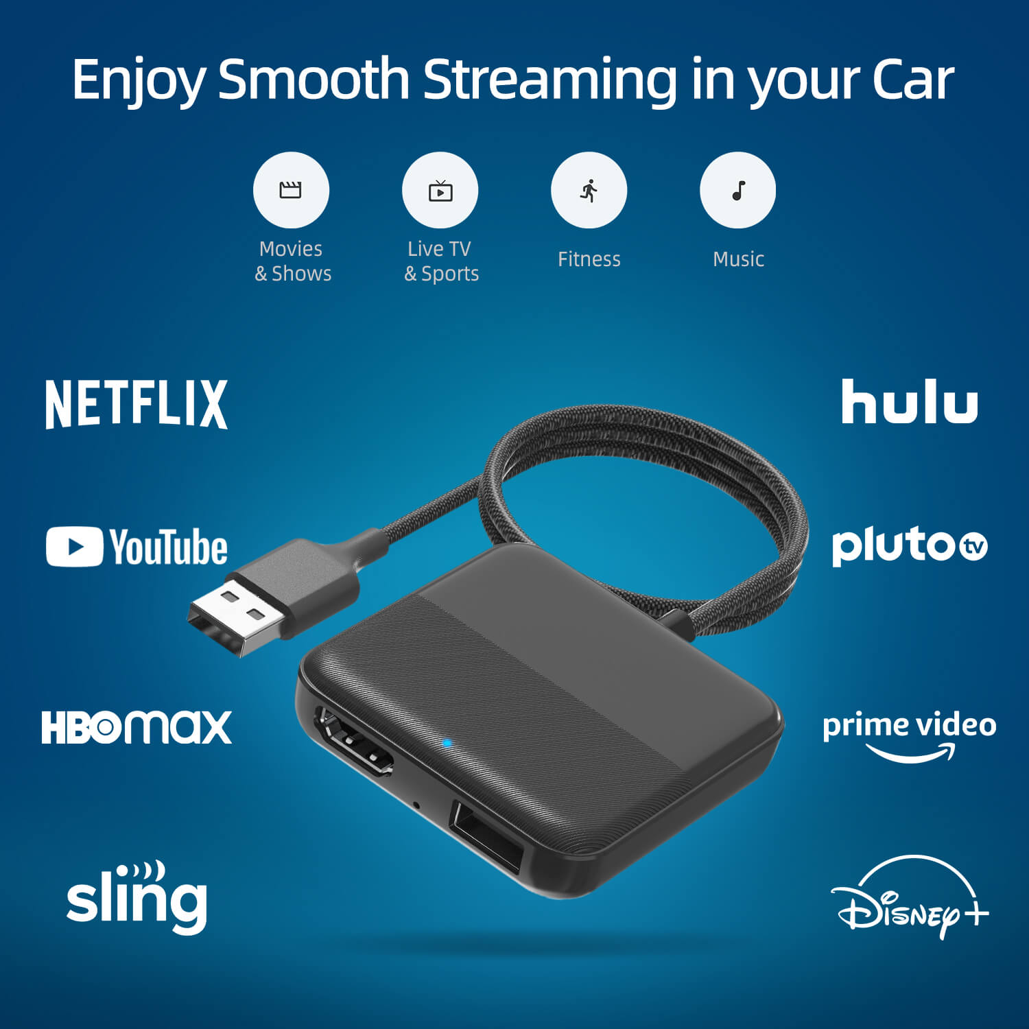 Car TV Mate - Convertisseur TV de voiture pour Fire TV Stick