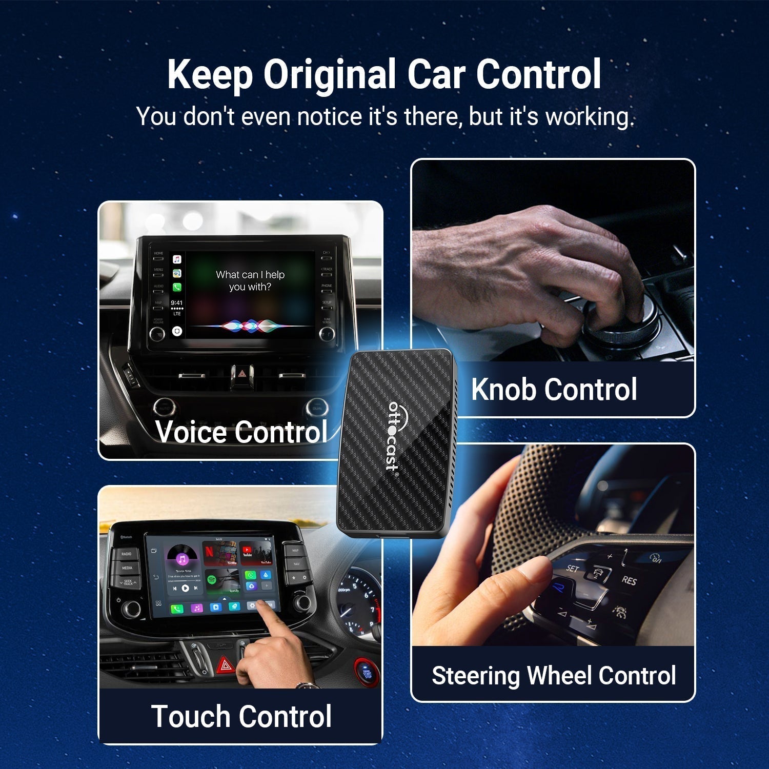 Play2Video Pro Wireless CarPlay/ Android Auto All-in-one Adapter