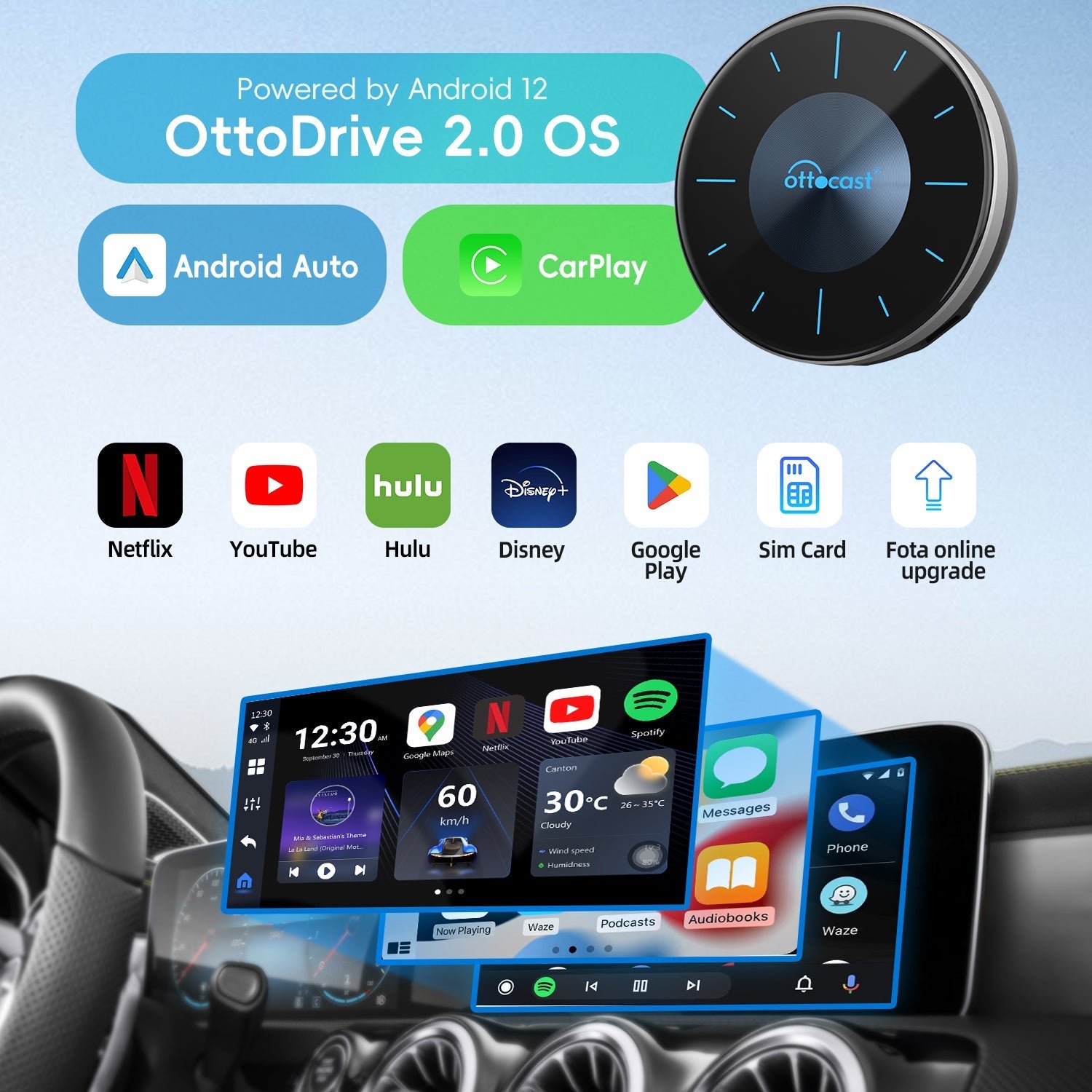 🔥Offre spéciale du jour🔥OttoAibox P3 CarPlay AI Box